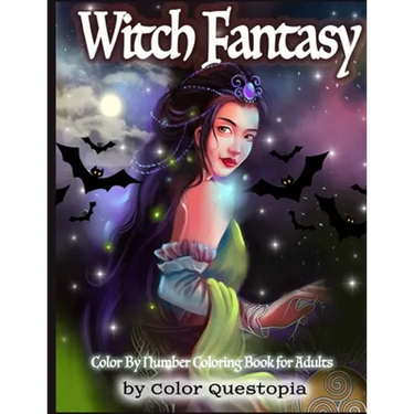 Witch Fantasy Color By Number Coloring Book For Adults: Enchanted Mosaic Color-By-Number With Magical Women and Gothic Halloween Witchcraft