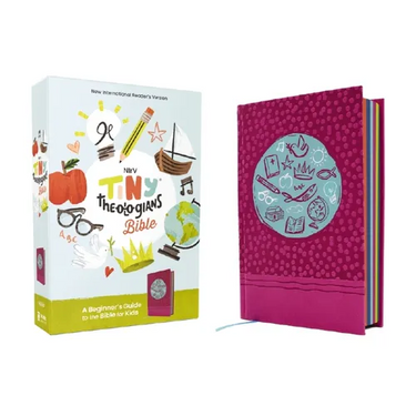 Nirv, Tiny Theologians Bible, Leathersoft Over Board, Pink, Comfort Print: A Beginner's Guide to the Bible - For Kids