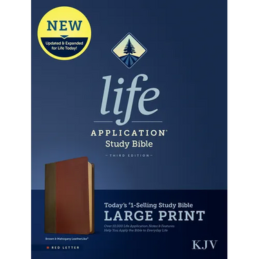 KJV Life Application Study Bible, Third Edition, Large Print (Leatherlike, Brown/Mahogany, Red Letter)