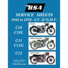 BSA C10-C10l-C11-C11g-C12 'Service Sheets' 1945-1958 for All Pre-Unit S.V. and O.H.V. Rigid, Spring Frame and Swing Arm Models