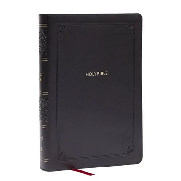 KJV Giant Print End-Of-Verse Reference Bible, Black Leathersoft, Red Letter, Comfort Print