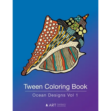 Tween Coloring Book: Ocean Designs Vol 1: Colouring Book for Teenagers, Young Adults, Boys, Girls, Ages 9-12, 13-16, Cute Arts & Craft Gift, Detailed