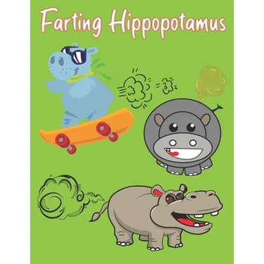 Farting Hippopotamus: Cute Hippos that Fart Coloring Book for Kids