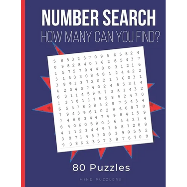 Number Search: Search and Find Number Puzzles for Adults