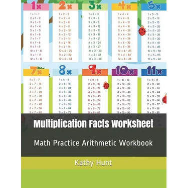 Multiplication Facts Worksheet: Math Practice Arithmetic Workbook