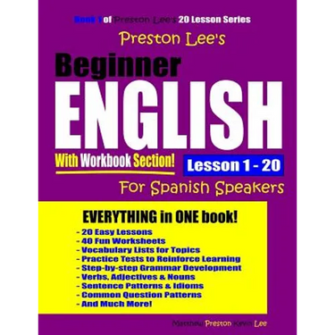 Preston Lee's Beginner English With Workbook Section Lesson 1 - 20 For Spanish Speakers
