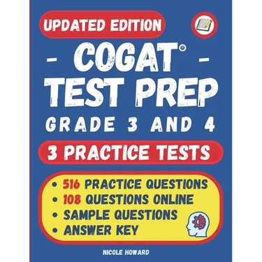 Cogat(r) Test Prep Grade 3 and 4: 2 Manuscripts, CogAT(R) Practice Book Grade 3, CogAT(R) Test Prep Grade 4, Level 9 and 10, Form 7, 516 Practice Ques