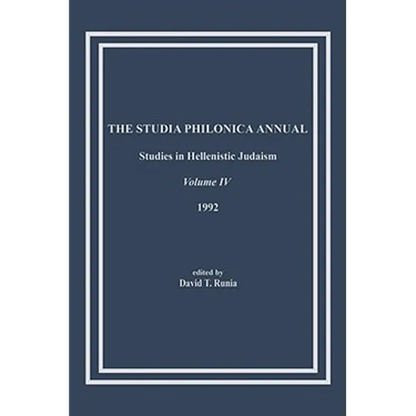 The Studia Philonica Annual, IV, 1992