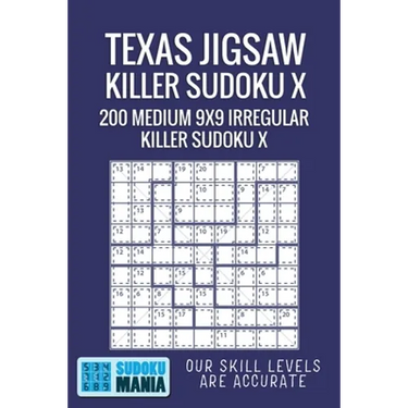 Texas Jigsaw Killer Sudoku X: 200 Medium 9x9 Irregular Killer Sudoku X