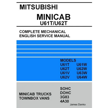 Mitsubishi MINICAB/TOWNBOX U61T/U62T Full Mechanical English Service Manual