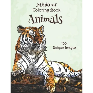 Minitour Coloring Book, Animals: 100 Unique Images