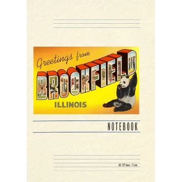 Vintage Lined Notebook Greetings from Brookfield, Illinois