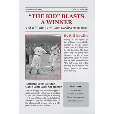 "The Kid" Blasts a Winner: Ted Williams's 110 Game-Deciding Home Runs
