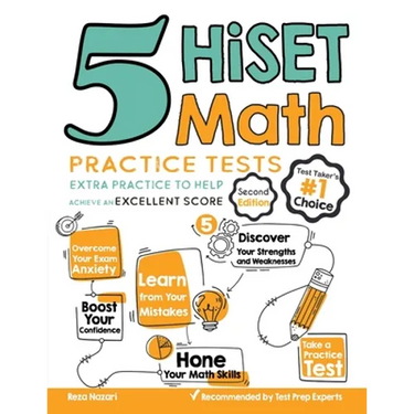 5 HiSET Math Practice Tests: Extra Practice to Help Achieve an Excellent Score