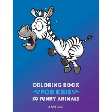 Coloring Book for Kids: 50 Funny Animals: Easy Colouring Pages for Boys and Girls, Beginner Friendly for Ages 1, 2-4, 4-8, 8-12 Year Old, Toddlers, Ki