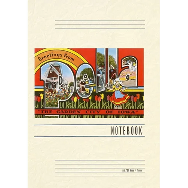 Vintage Lined Notebook Greetings from Pella