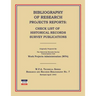 Bibliography of Research Projects Reports: Check List of Historical Records Survey Publications