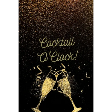 Cocktail O'Clock!: Personalized Cocktail Recipe Book to Write in With Humorous Quotes