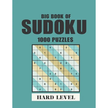 Big Book of Sudoku-1000 puzzles-Hard level: soduko for adults, Tons of Challenge for your Brain!