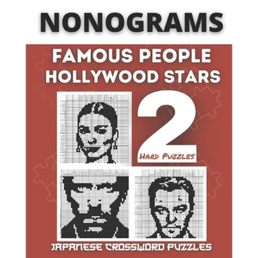 Nonograms Book, Famous People & Hollywood Stars: Fun Japanese Crossword Puzzles, Aka Nonograms Puzzle Books, Picross, Griddlers Logic Puzzles Black an
