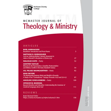 McMaster Journal of Theology and Ministry: Volume 21, 2019-2020