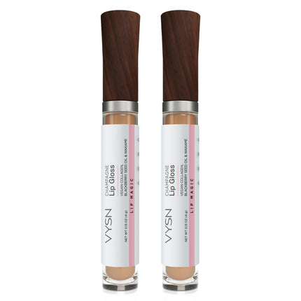 Lip Gloss - Gradual Plumping - Vegan Collagen, Blackberry Seed Oil & Wakame - 2-Pack - 0.13 oz