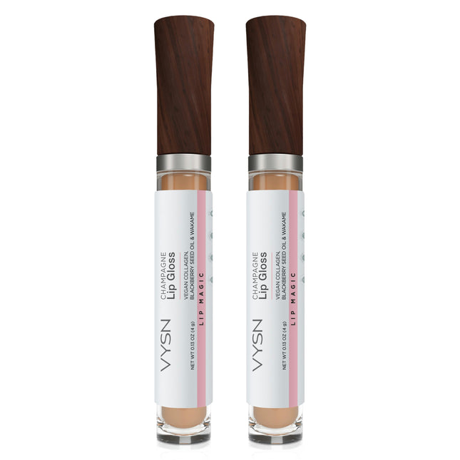 Lip Gloss - Gradual Plumping - Vegan Collagen, Blackberry Seed Oil & Wakame - 2-Pack - 0.13 oz