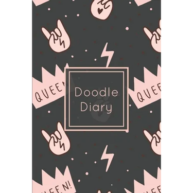 Doodle Diary: Writing Prompts & Blank Lined Drawing Pages, Girls Gift, Notebook, Journal, Book