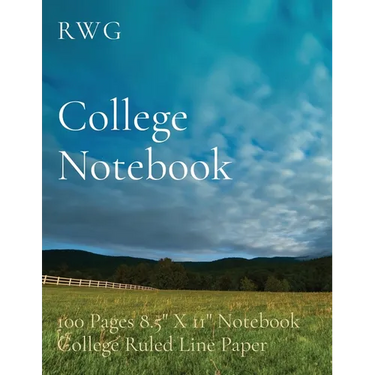 College Notebook: 100 Pages 8.5" X 11" Notebook College Ruled Line Paper