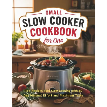 Small Slow Cooker Cookbook for One: 115+ Recipes Solo Slow Cooking with 60 Day Minimal Effort and Maximum Taste