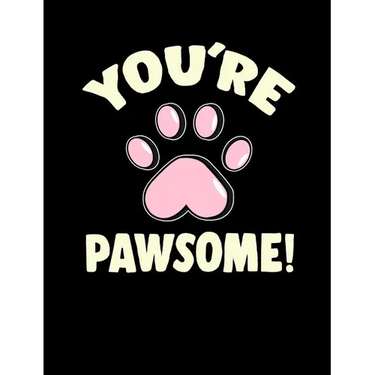 You're Pawsome: Funny Quotes and Pun Themed College Ruled Composition Notebook