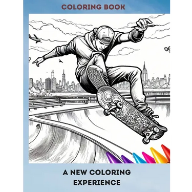 Coloring Book a New Coloring Experience: Coloring the Extreme Skateboard