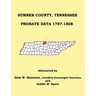 Sumner County, Tennessee Probate Data 1787-1808