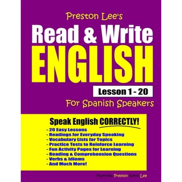 Preston Lee's Read & Write English Lesson 1 - 20 For Spanish Speakers