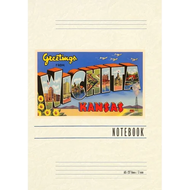 Vintage Lined Notebook Greetings from Wichita