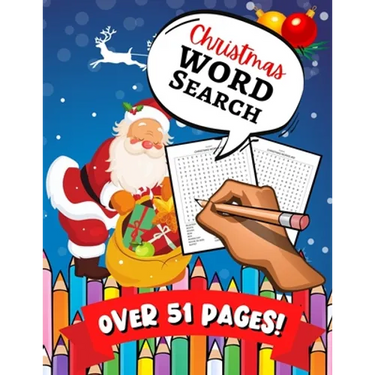 Christmas Word Search: A Fun Learning Activity Game Book For Kids & Toddlers