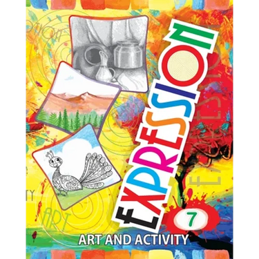 Expression Art and Activity Book 7 for Young Adults to Learn and Practice Fine Arts and Simple Crafts with household material