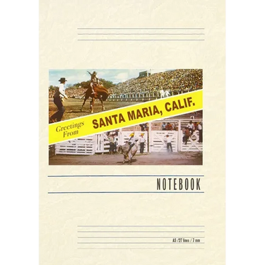 Vintage Lined Notebook Greetings from Santa Maria, California