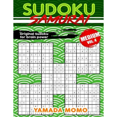 Sudoku Samurai Medium: Original Sudoku For Brain Power Vol. 4: Include 100 Puzzles Sudoku Samurai Medium Level