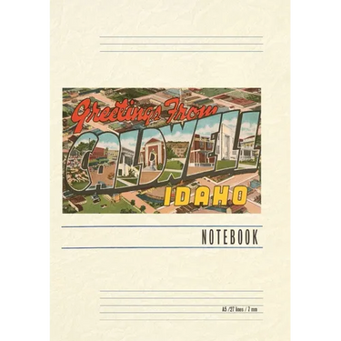 Vintage Lined Notebook Greetings from Caldwell