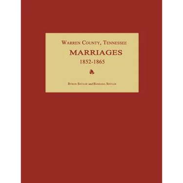 Warren County, Tennessee, Marriages 1852-1865