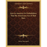 Jews in America Or Probabilities That the Americans Are of That Race