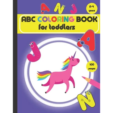 ABC coloring book for toddlers 2-4 years: Fun Coloring Books for Toddlers & Kids Ages 2, 3 & 4.