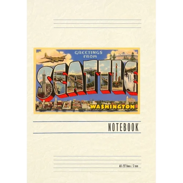Vintage Lined Notebook Greetings from Seattle