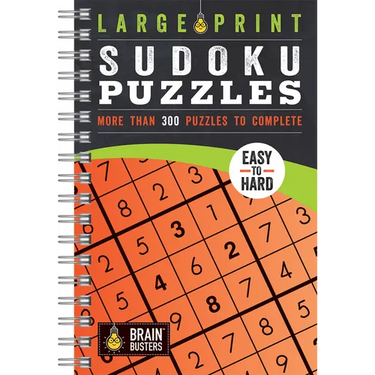 Large Print Sudoku Puzzles Orange