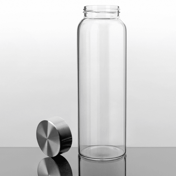 32 oz Glass Water Bottle with Stainless Steel Cap (2nd Generation) by Kablo - Vysn