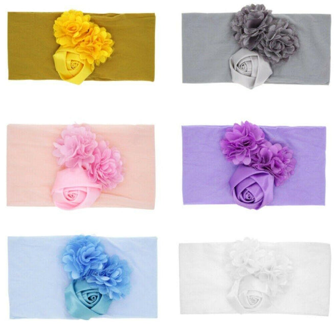 6 Pcs Kids Girl Baby Headband Toddler Lace Bow Flower Hair Band Accessories US by Plugsus Home Furniture - Vysn