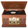 State 7-in-1 Wood Music Center with 3-Speed Turntable & Dual Bluetooth - Vysn