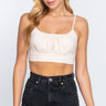 Back Ribbon Tie Cami Crop Top - VYSN