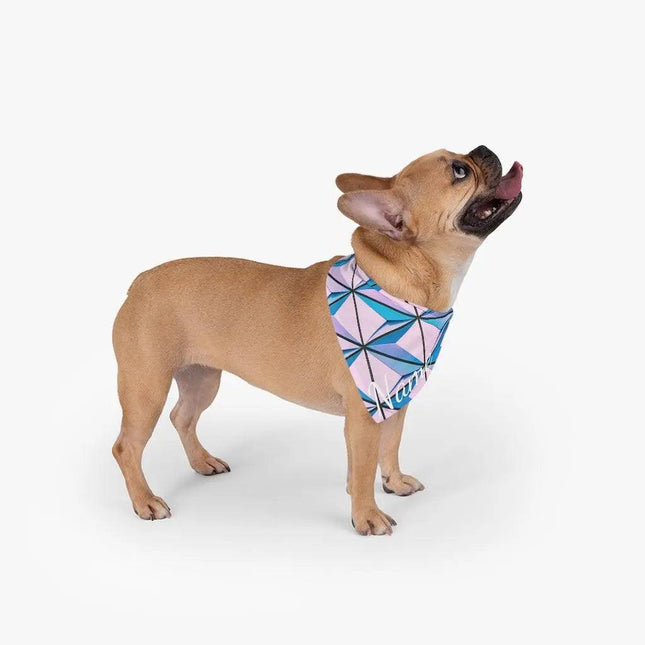 Custom Dog Bandana - Pink Diamond Patterns by GROOMY - Vysn